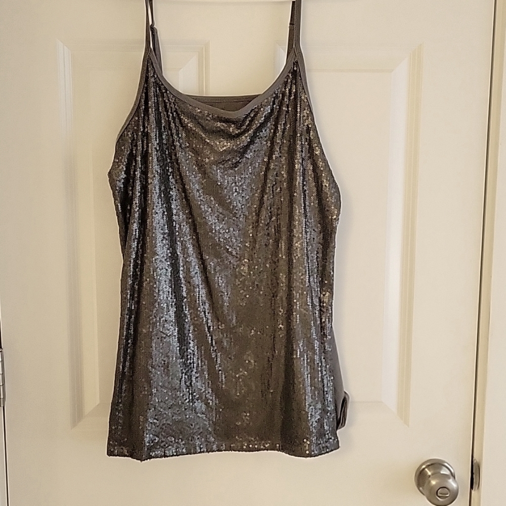 Torrid size 2 dark silver sequined tank